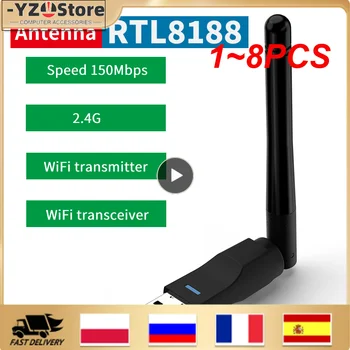 1-8 шт. USB Wifi Адаптер Беспроводная Сетевая карта 150 Мбит/с 2,4 G Антенна 802.11b/g/n Ethernet WiFi ключ Сетевая карта ПК WiFi