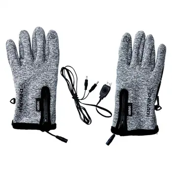 1 Пара USB-теплых перчаток с электрическим подогревом для рыбалки, перезаряжаемая грелка для рук без пальцев, для катания на лыжах, мотоцикле