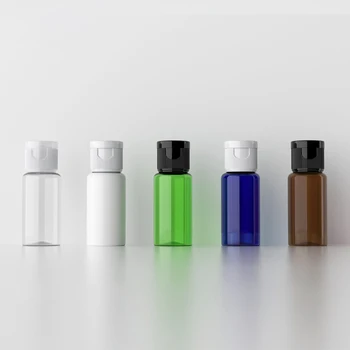 100шт 15 мл Мини-Пустая Пластиковая Бутылка-контейнер для косметики с откидной крышкой, Дорожные бутылки для лосьона для жидкости, масла для шампуня