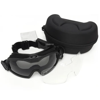 2-Линзовые Военные тактические очки с микровентилятором, противотуманные Очки для защиты от охоты и стрельбы CS, Армейские очки для страйкбола