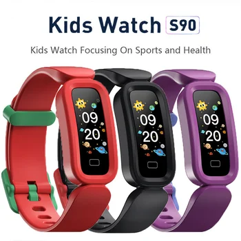 2023 Детские умные часы S90, фитнес-браслет, Водонепроницаемый будильник, Монитор сна, Спортивный браслет для детей, подарок для девочек и мальчиков