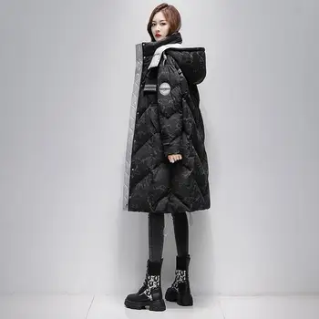 2023, Новое женское хлопчатобумажное пальто, зимняя куртка, женские толстые теплые парки, верхняя одежда с капюшоном, пальто большого размера