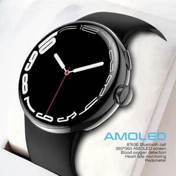 2023 Новые AMOLED Смарт-часы Для Женщин, всегда включенный экран 8763E, Bluetooth-вызов, Мужские Умные часы, Пульсометр, Кислород в крови, Спортивные часы