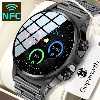 2023 Новые Умные часы 2 в 1 С TWS Bluetooth-Гарнитурой для вызова, аккумулятором NFC 400 мАч, Музыкальным управлением, 100 + Спортивным Режимом, Водонепроницаемые Мужские Часы