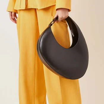 23 Новая женская сумка Уникальный и новый дизайн, текстура, атмосфера высокого класса, нерегулярная сумка на плечо в форме полумесяца, сумка для подмышек