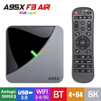 A95x F3 air телеприставка s905x3 4 ГБ + 64 ГБ сетевой плеер TV Box Android 9,0
