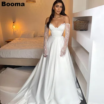 Booma A Line Элегантные Платья для свадебных вечеринок, платья для невест с пятнами в виде сердца, платья со стреловидным шлейфом, платья для женщин, платья для мероприятий