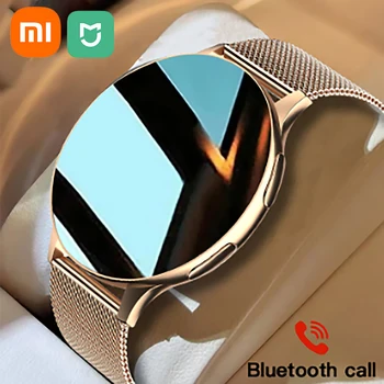 Xiaomi Mijia Модные смарт-часы для женщин, круглые умные часы, звонки по Bluetooth, водонепроницаемый HD-экран, мониторинг состояния здоровья, спортивный режим