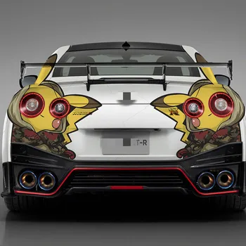 Автомобильные аниме-наклейки для Nissan GT-R, задние фонари, декоративные наклейки GTR tail, персонализированные мультяшные наклейки на заказ
