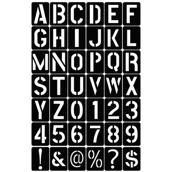 Английский буквенно-цифровой символ Полый шаблон Персонализированная форма для письма для деревянной стены DIY Индивидуальное украшение Многоразового использования