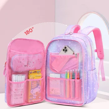 Детские школьные сумки, Ортопедический рюкзак для девочек и мальчиков, Водонепроницаемые Рюкзаки, 2 размера, сумка для книг, Ранец для малышей, Mochila escolar