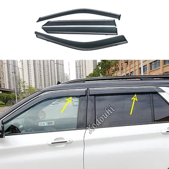 Для Ford Explorer U625 2019 2020 2021 Стайлинг Кузова Автомобиля Stick Лампа Пластиковое Оконное Стекло Ветровой Козырек Защита От Дождя/Солнца Вентиляционное Отверстие Литье
