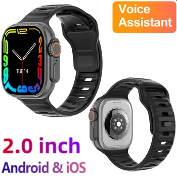 для iPhone 13 12 Mini 11 Pro X XR XS Max 8 Plus Смарт-часы Мужские ЭКГ + PPG Bluetooth Вызов Водонепроницаемый Голосовой помощник с искусственным интеллектом Частоты сердечных сокращений