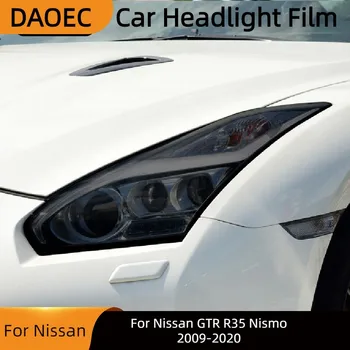 Для Nissan GTR R35 Nismo 2009-2020 Оттенок Фар Автомобиля Черная Защитная Пленка Защитная Прозрачная Наклейка Из ТПУ Автомобильные Аксессуары