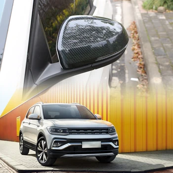 Для Volkswagen TCross 2018-2023, наклейка из углеродного волокна, накладка на Боковое зеркало двери, для VW T-Cross, Аксессуары для укладки автомобилей
