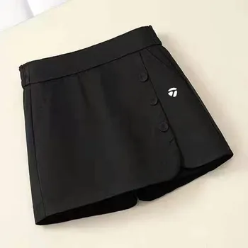 Женские шорты для гольфа 2023, Летняя женская юбка трапециевидной формы для гольфа, Широкие брюки с высокой талией, Защитные брюки, Юбка для болельщиц, Шорты для гольфа