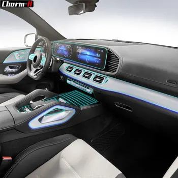 Защитная пленка для Центральной Консоли Салона автомобиля, Приборной панели, Навигационного экрана, Защитная Пленка для Mercedes Benz GLE Class W167 C167 2020 2021