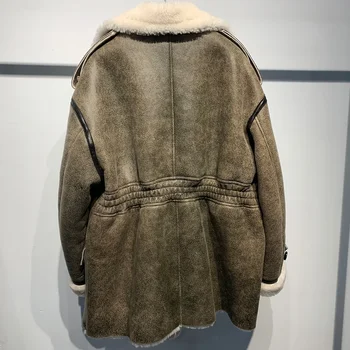 Куртка Женская из овечьей шерсти с мехом мериноса
