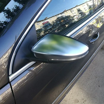 Матовый хромированный чехол для зеркала заднего вида с боковой поддержкой, чехлы для боковых зеркал заднего вида для VW Passat CC B7