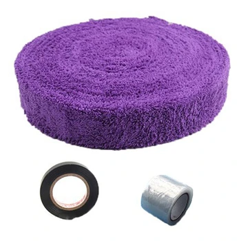 Микрофибра полотенце из микрофибры Бадминтон Бадминтон длинные волосы полотенцем руки клей гель для рук теннисную ракетку пот полосы 10М фиолетовый