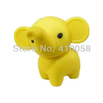Милый желтый слоник рекламный ластик и ластик с животными для детей, школьные канцелярские принадлежности, ластик для детей, подарок 28 шт. в партии