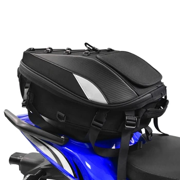Мотоциклетная сумка для хвоста, Многофункциональная Водонепроницаемая сумка для заднего сиденья, Рюкзак для водителя, Сумка для хранения Шлема Большой Емкости