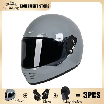 Мотоциклетный шлем Полнолицевой Casco Moto Шлемы Винтажный Измельчитель Ретро Шлем Capacete De Motocicleta Модульный шлем 