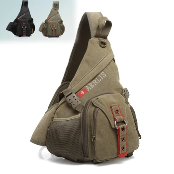 Нагрудная сумка для мальчиков-подростков, мужские и женские холщовые сумки-мессенджеры, рюкзак-лямка, повседневная сумка через плечо для короткой поездки