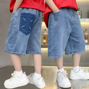 Новые джинсы для ленивых мальчиков, летняя мода, японские минималистичные брюки-пятерка, модные и универсальные