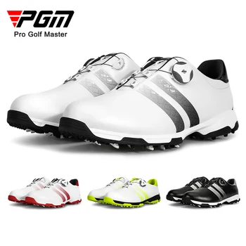 Обувь для гольфа PGM, Мужская Обувь для гольфа с шипами, Водонепроницаемая Дышащая обувь для гольфа на шнуровке, Уличные Повседневные кроссовки