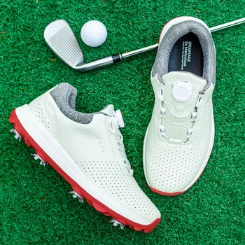 Обувь для гольфа, мужские дышащие роскошные кроссовки для гольфа, уличные Удобные кроссовки для ходьбы, Нескользящая обувь для ходьбы