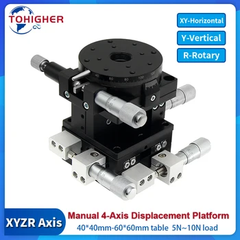 Ось XY/Z/R Оси XYZR Ручной Мини-Платформы перемещения, Высокоточный 40/60 мм Микрометр, Линейная Ступень XY/R Оси для механической мастерской