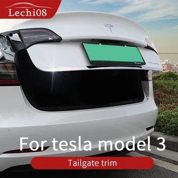 Отделка задней двери из нержавеющей стали для Tesla model 3 аксессуары/автомобиль 2016-2021 аксессуары модель 3 tesla три аксессуара tesla 3