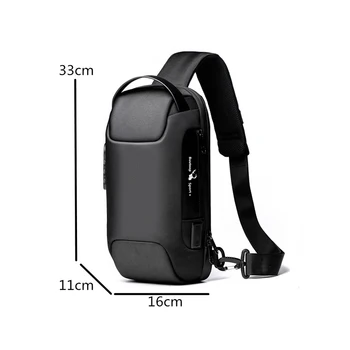 Прямая доставка, Водонепроницаемая многофункциональная сумка через плечо с USB, противоугонная мужская сумка через плечо, нагрудная сумка для мужчин