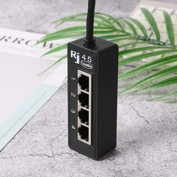 Сетевой адаптер-разветвитель кабеля Ethernet RJ45, Сетевой адаптер-разветвитель Ethernet от 1 до 3, Подходящий кабель для подключения к сети Super LAN Ethernet, адаптер Cat 4