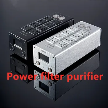Сетевой фильтр розетка 3000 Вт 15А переменного тока фильтр для аудио СВЕТОДИОДНЫЙ цифровой дисплей аудио шумовой фильтр молниезащищенный Palivens P20