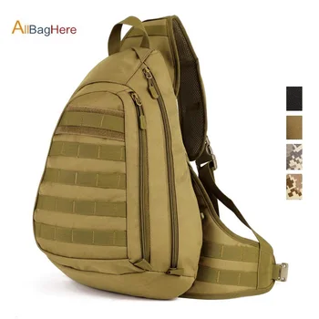 Тактический рюкзак 14 Дюймов для ноутбука, Военная полевая нагрудная сумка, Спорт на открытом воздухе, Пешие Прогулки, водонепроницаемые сумки на одно плечо, многофункциональные