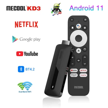 ТВ-приставка Android Mecool KD3 Android 11 Smart Box TV 4K с Amlogic S905Y4 2G + 8G WiFi 2,4G/5G HDR 10 Цифровая телевизионная приставка