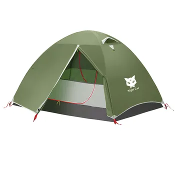 Туристическая палатка Night Cat для 2 человек с алюминиевым шестом, легкая, непромокаемая, портативная, простая установка, для кемпинга