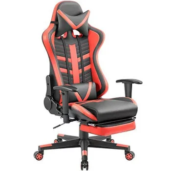 Эргономичный гоночный игровой стул с высокой спинкой и подставкой для ног, Офисные стулья разных цветов