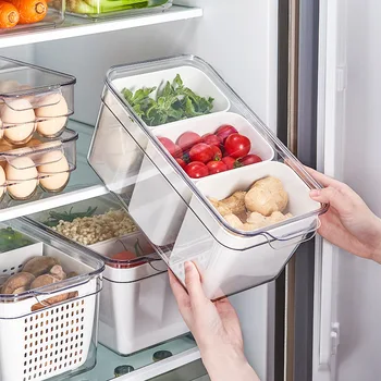 Ящик Для хранения Холодильника Пищевой Свежий Бытовой Ящик Кухонные Ящики Для Овощей И Фруктов Пластиковые Коробки Для Хранения Кухонный Органайзер